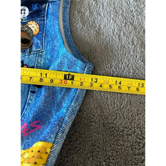 LOL Surprise Girls Hoodie Dress With Denim Print & Tulle Skirt Sequin Belt & Fun - Picture 6 of 7